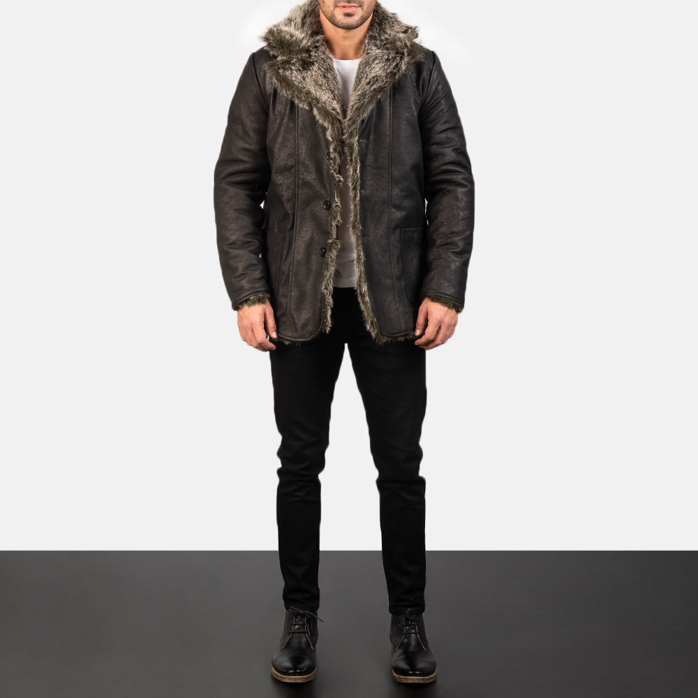 Furlong Coat Beige Leather Coat til Mænd – alternate product view 3