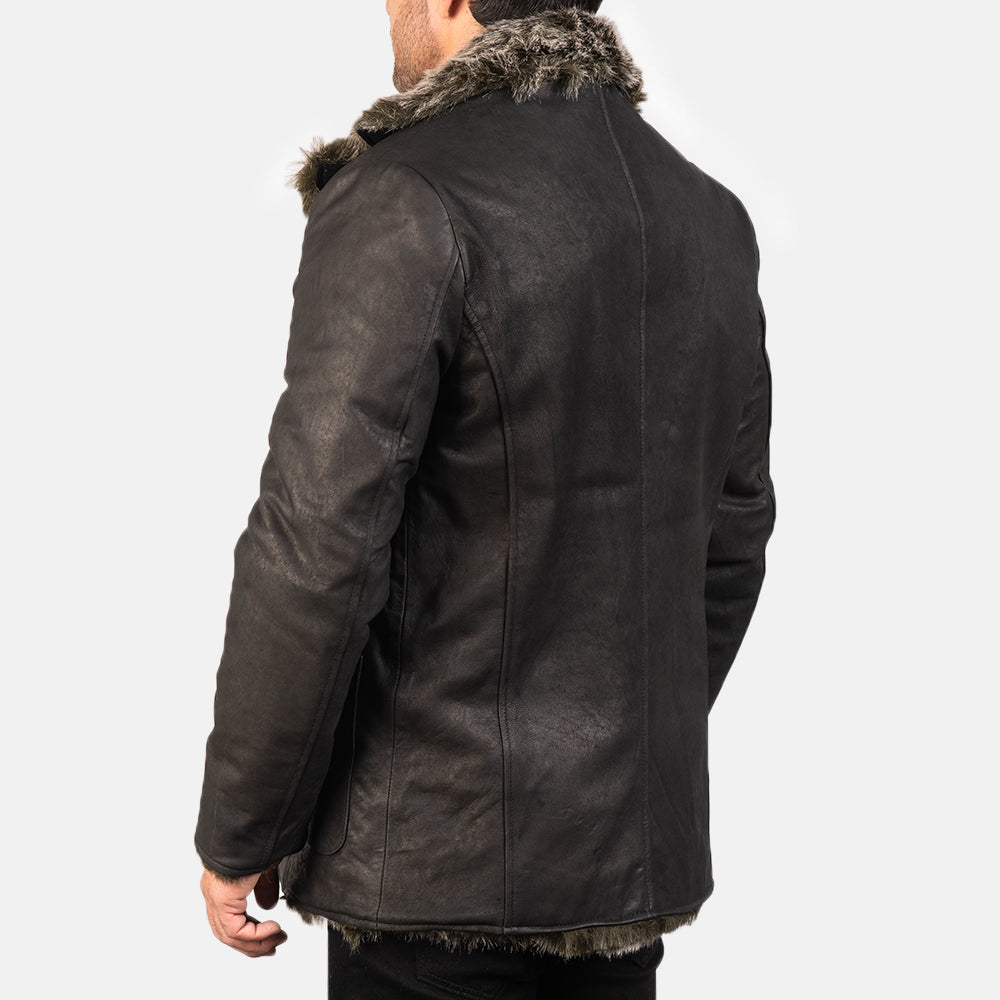 Furlong Coat Beige Leather Coat til Mænd – alternate product view 5
