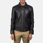 Men's Inferno Brun Læderjakke til Mænd - Lateral Side Profile View Showing Sleeve Cut &amp; Athletic Taper Fit