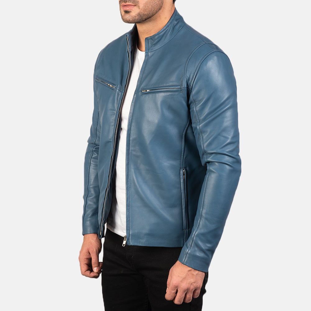 Ionic Læder Bikerjakke til Mænd – alternate product view 2
