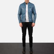 Ionic Læder Bikerjakke til Mænd – alternate product view 3