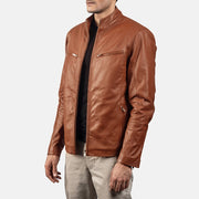 Ionic Læder Bikerjakke til Mænd – alternate product view 2