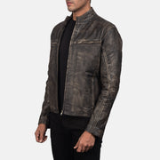 Ionic Læder Bikerjakke til Mænd – alternate product view 2