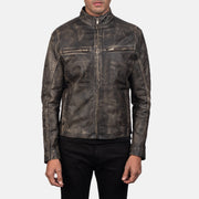 Ionic Læder Bikerjakke til Mænd – alternate product view 3