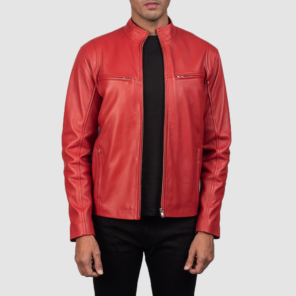 Ionic Læder Bikerjakke til Mænd – alternate product view 1