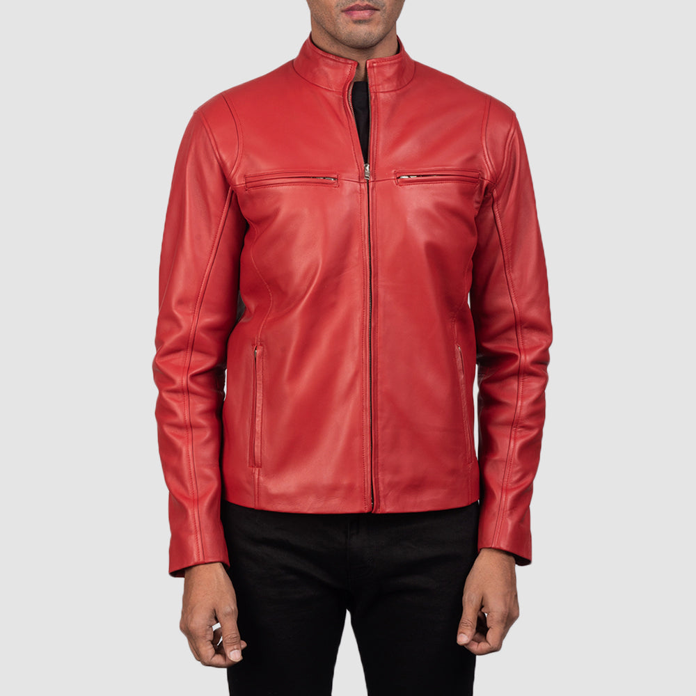 Ionic Læder Bikerjakke til Mænd – alternate product view 3