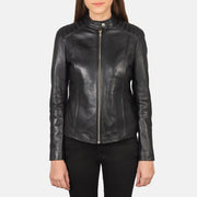 Kelsee Læder Bikerjakke til Kvinder – alternate product view 3