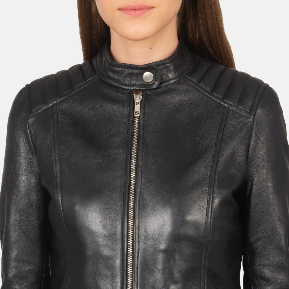 Kelsee Læder Bikerjakke til Kvinder – alternate product view 6