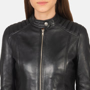 Kelsee Læder Bikerjakke til Kvinder – alternate product view 6