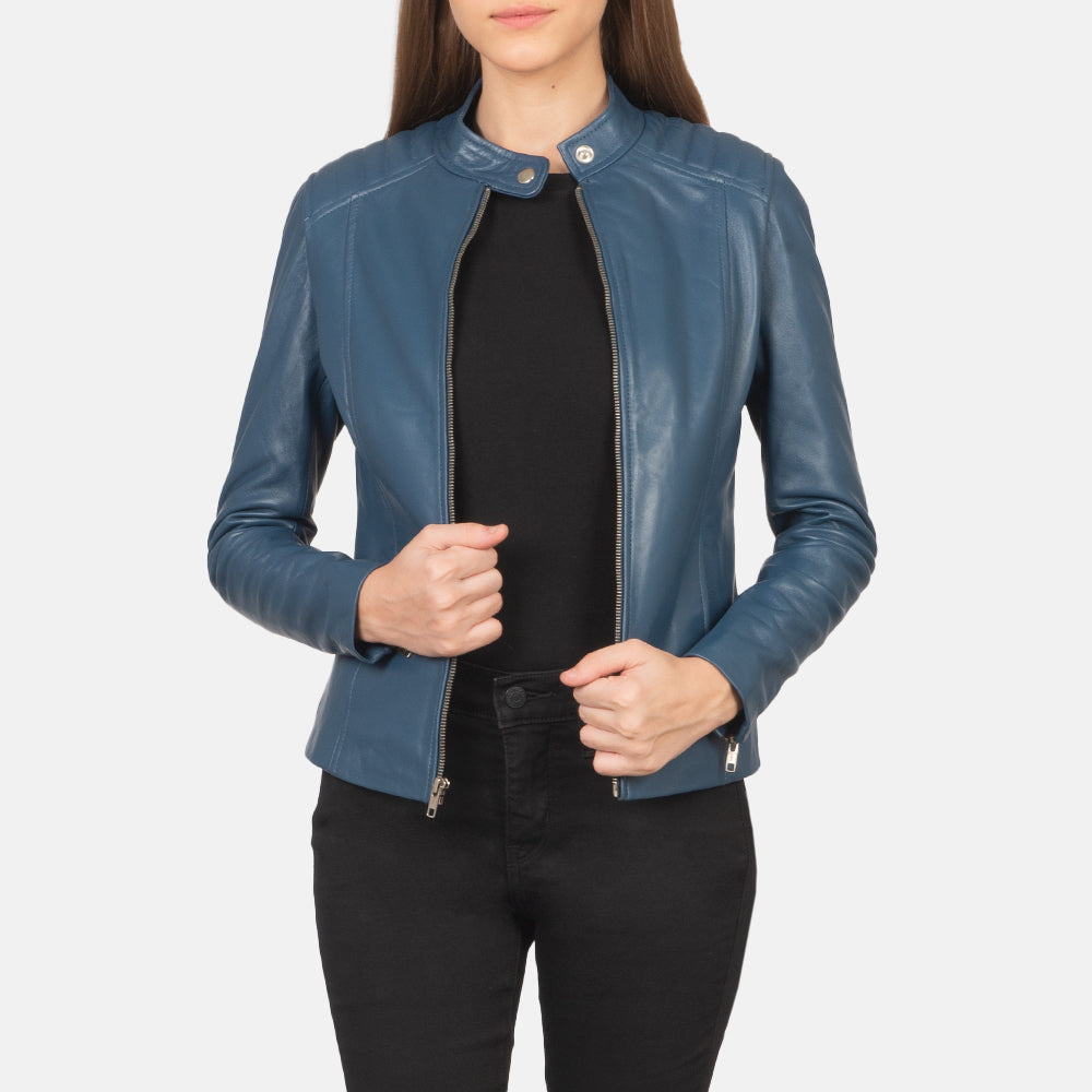 Kelsee Læder Bikerjakke til Kvinder – alternate product view 1
