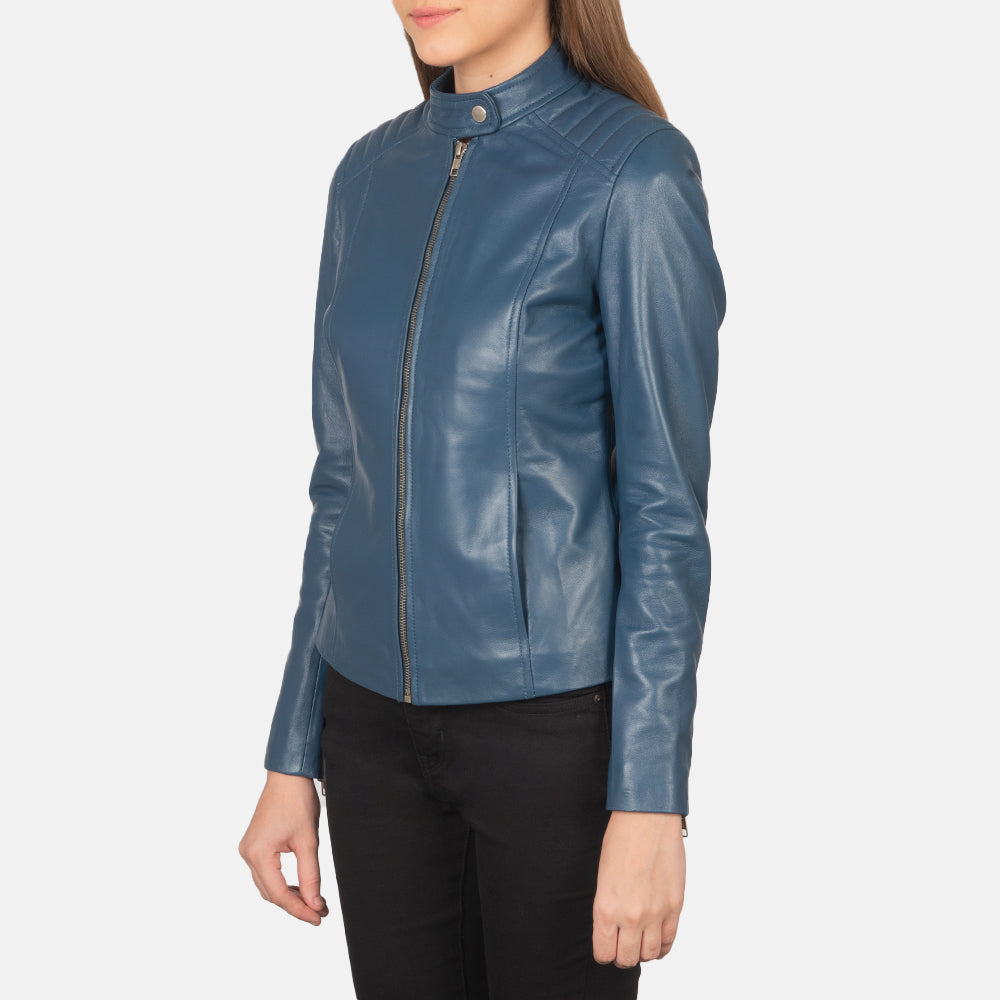 Kelsee Læder Bikerjakke til Kvinder – alternate product view 2