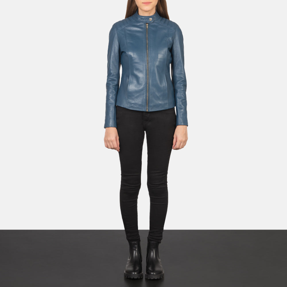 Kelsee Læder Bikerjakke til Kvinder – alternate product view 3