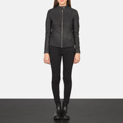Kelsee Læder Bikerjakke til Kvinder – alternate product view 3