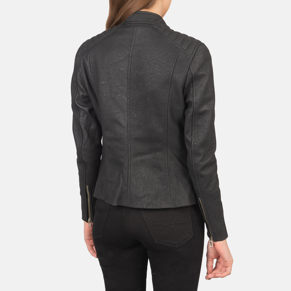 Kelsee Læder Bikerjakke til Kvinder – alternate product view 5