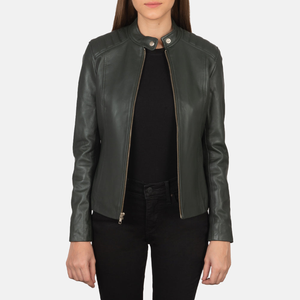 Kelsee Læder Bikerjakke til Kvinder – alternate product view 1