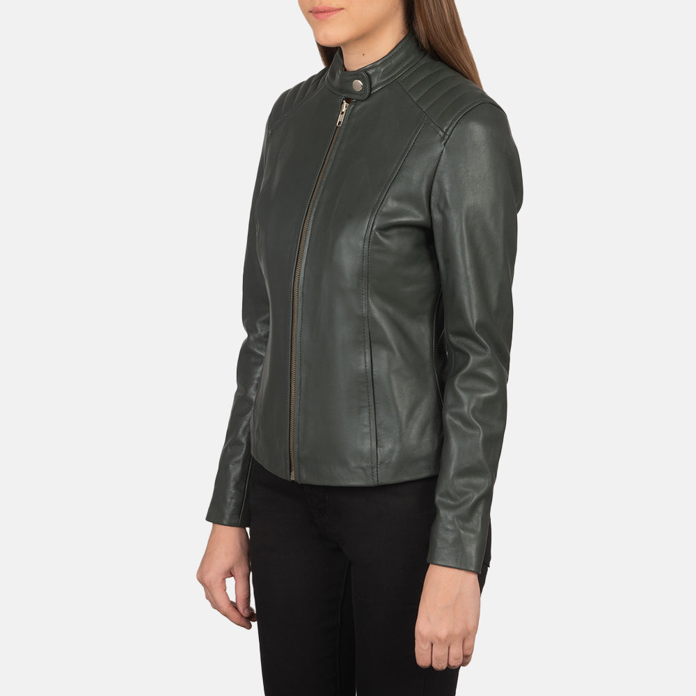 Kelsee Læder Bikerjakke til Kvinder – alternate product view 2