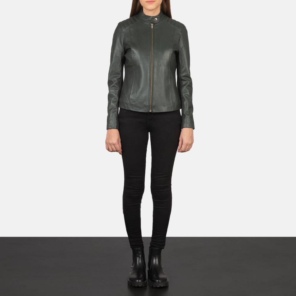 Kelsee Læder Bikerjakke til Kvinder – alternate product view 3