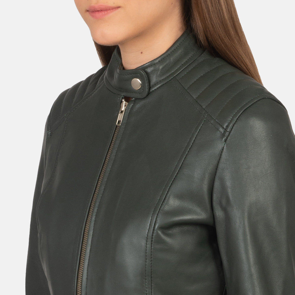 Kelsee Læder Bikerjakke til Kvinder – alternate product view 6