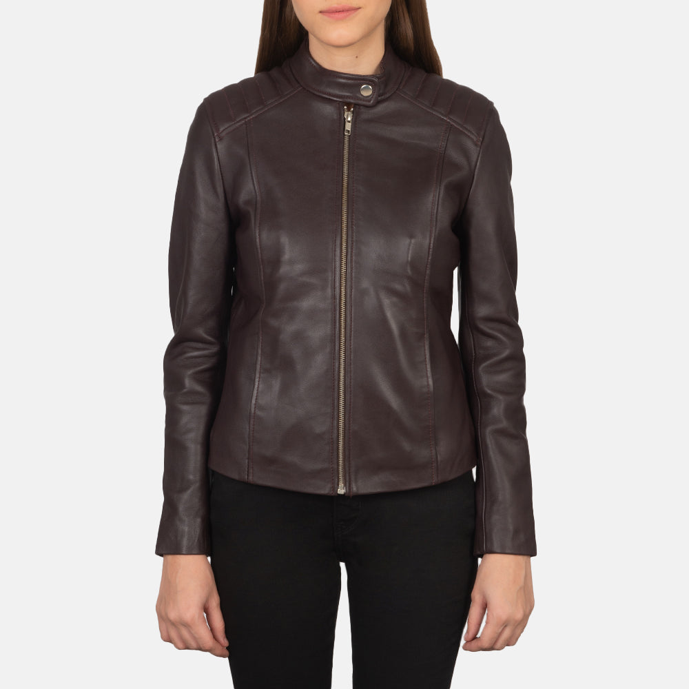 Kelsee Læder Bikerjakke til Kvinder – alternate product view 4