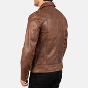 Lavendard Læder Bikerjakke til Mænd – alternate product view 6
