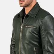 Lavendard Læder Bikerjakke til Mænd – alternate product view 5