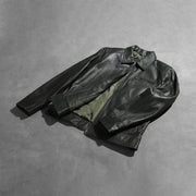 Lavendard Læder Bikerjakke til Mænd – alternate product view 7
