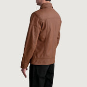 Lavendard Læder Bikerjakke til Mænd – alternate product view 6