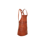 Leather Apron Churrasco til Kvinder in Classic 100% Full-Grain Leather - Front Profile View &amp; Tailored Silhouette | Buy Online
