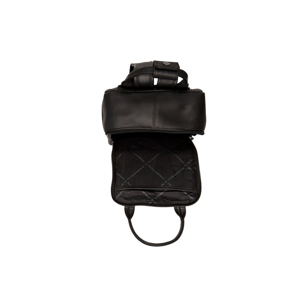 
Solid Antique Brass Hardware & Heavy-Duty Dual Zipper Detail on Bellary Kernelæder Backpack