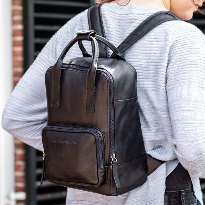 Bellary Full-Grain Leather Backpack til Kvinder