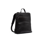 Fornella Full-Grain Leather Backpack til Kvinder in Classic 100% Full-Grain Leather - Full Exterior Front Profile View | Buy Online