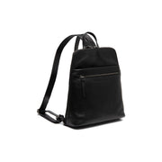 Linford Full-Grain Leather Backpack til Kvinder in Classic 100% Full-Grain Leather - Full Exterior Front Profile View | Buy Online