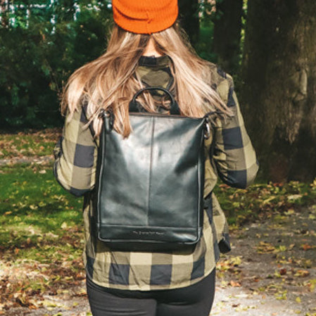 Saar Full-Grain Leather Backpack til Kvinder