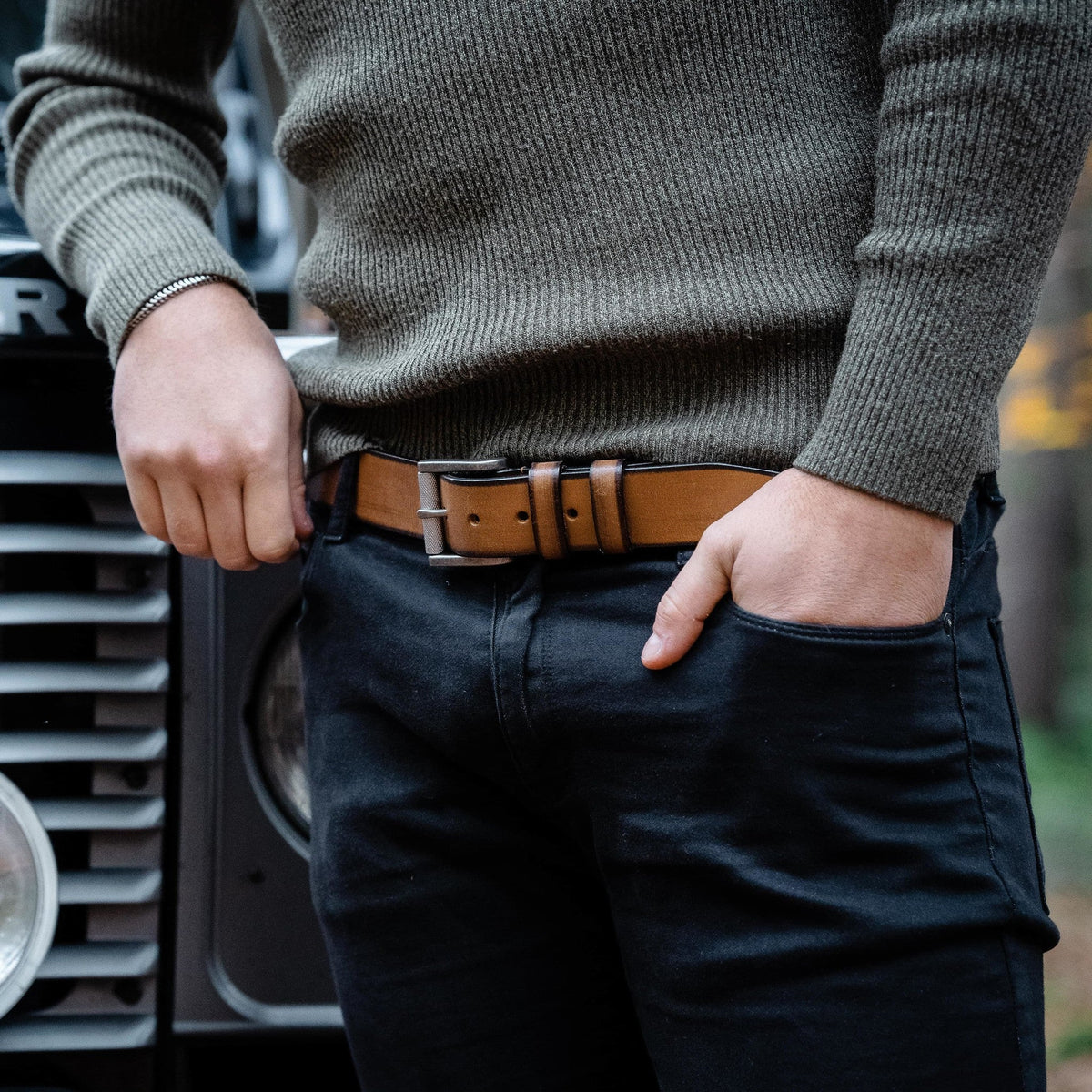 
Aayden Kernelæder Belt til Mænd – alternate product view 3