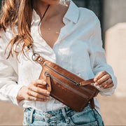 Toronto Full-Grain Leather Belt Bag til Kvinder – alternate product view 2