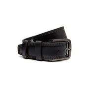 
Manovo Kernelæder Belt til Mænd i klassisk 100% kernelæder - Full Exterior Forfra med skræddersyet silhuet | Køb online