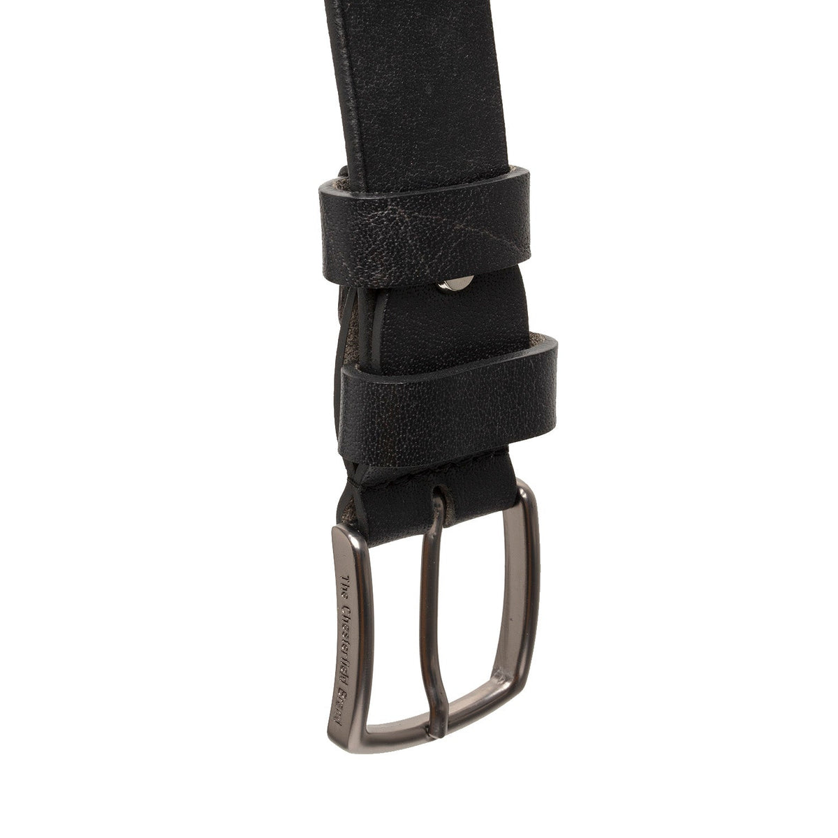 Morrison Full-Grain Leather Belt til Mænd - Structured Side Profile Showing Gusset Depth &amp; Expansion Capacity