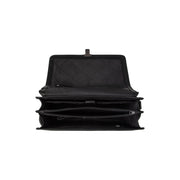 Solid Antique Brass Hardware &amp; Heavy-Duty Dual Zipper Detail on Glenwood Full-Grain Leather Briefcase til Mænd