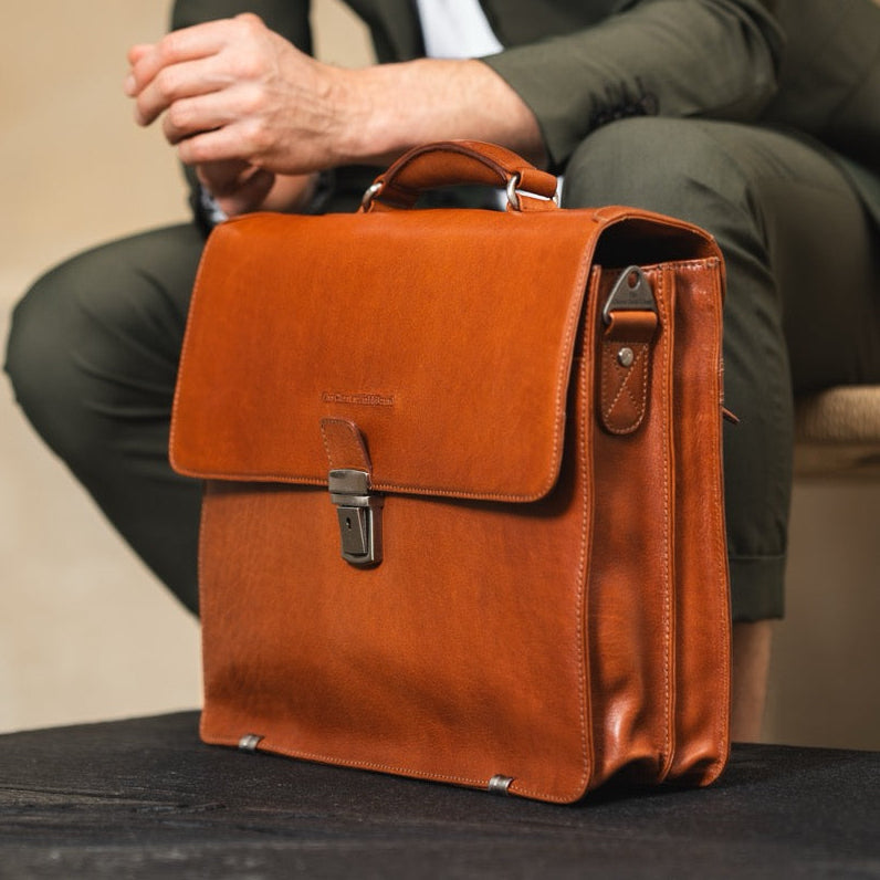 Salvatore Full-Grain Leather Briefcase til Mænd – alternate product view 2