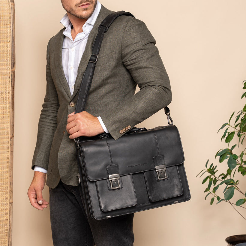 Springfield Full-Grain Leather Briefcase til Kvinder