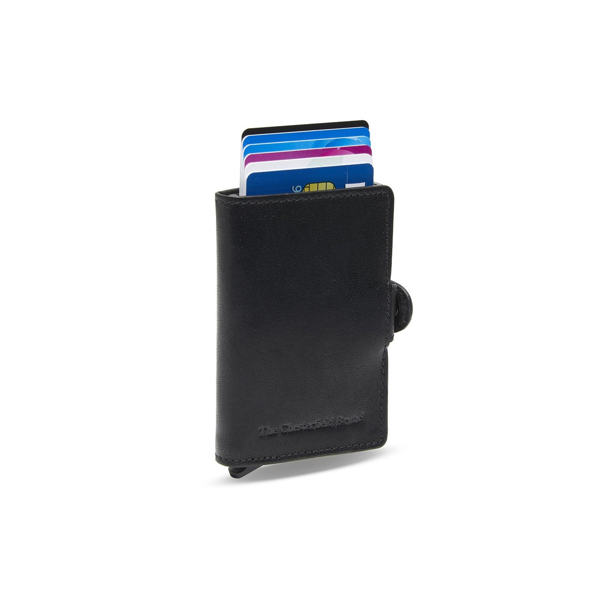 Baldwin Full-Grain Leather Card Holder til Kvinder in Classic 100% Full-Grain Leather - Full Exterior Front Profile View | Buy Online