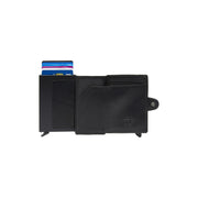 Baldwin Full-Grain Leather Card Holder til Kvinder - Structured Side Profile Showing Gusset Depth &amp; Expansion Capacity