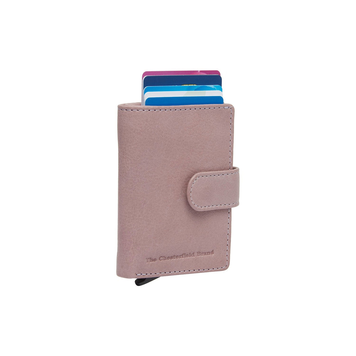 Kaunas Full-Grain Leather Card Holder til Kvinder in Classic 100% Full-Grain Leather - Full Exterior Front Profile View | Buy Online