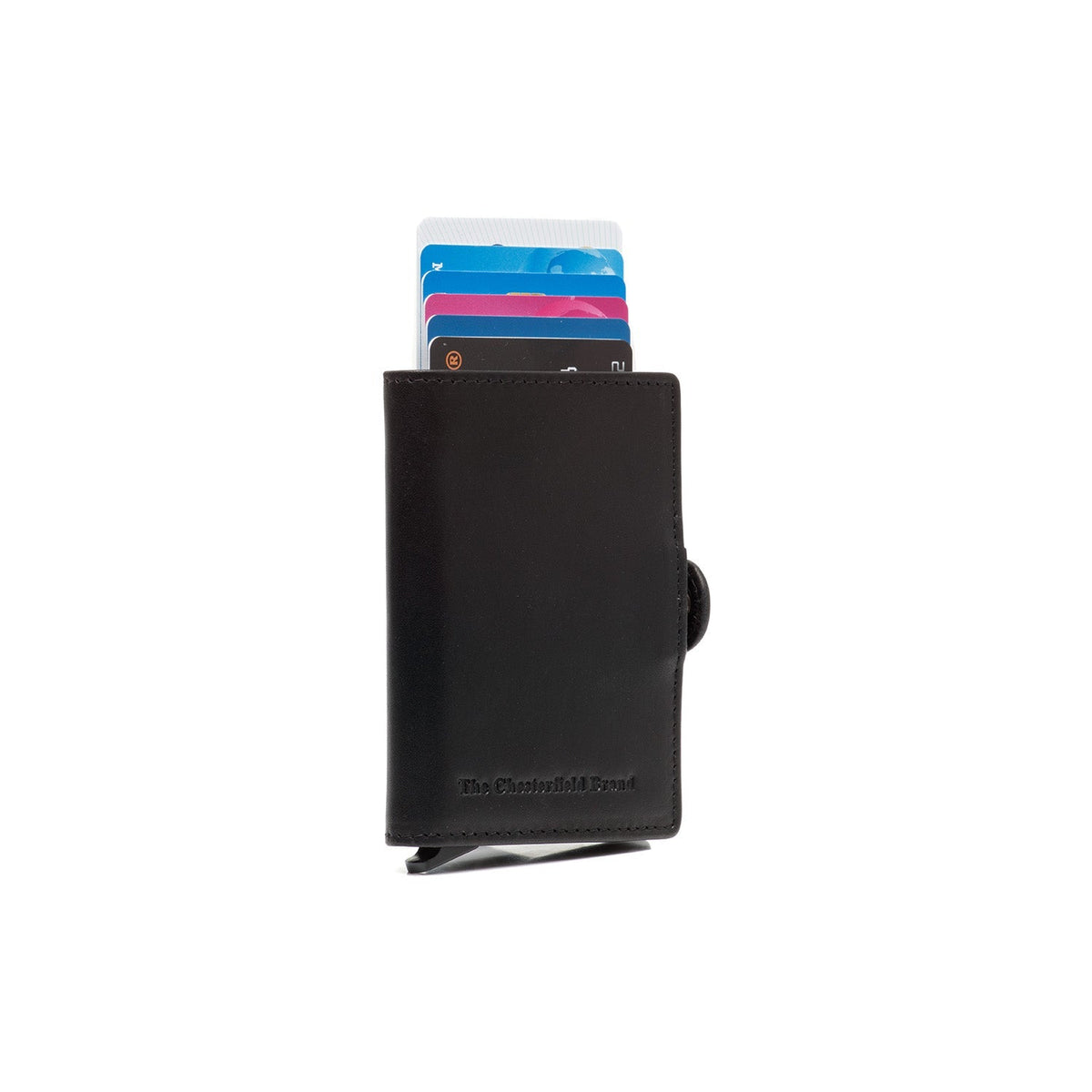 Lagos Full-Grain Leather Card Holder til Kvinder in Classic 100% Full-Grain Leather - Full Exterior Front Profile View | Buy Online