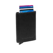 Lancaster Full-Grain Leather Card Holder til Kvinder in Classic 100% Full-Grain Leather - Full Exterior Front Profile View | Buy Online