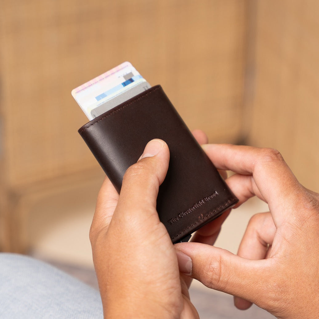 Lancaster Full-Grain Leather Card Holder til Kvinder – alternate product view 2