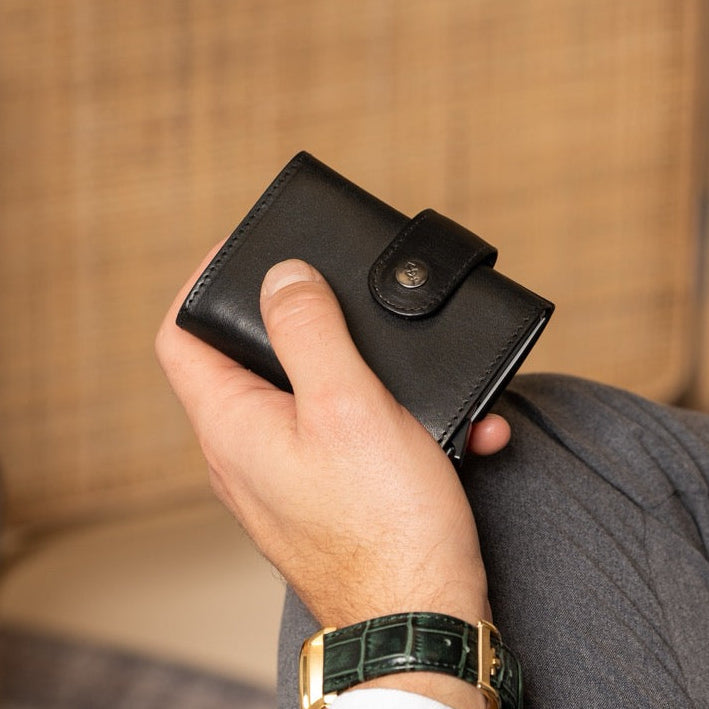 Larino Full-Grain Leather Card Holder til Kvinder