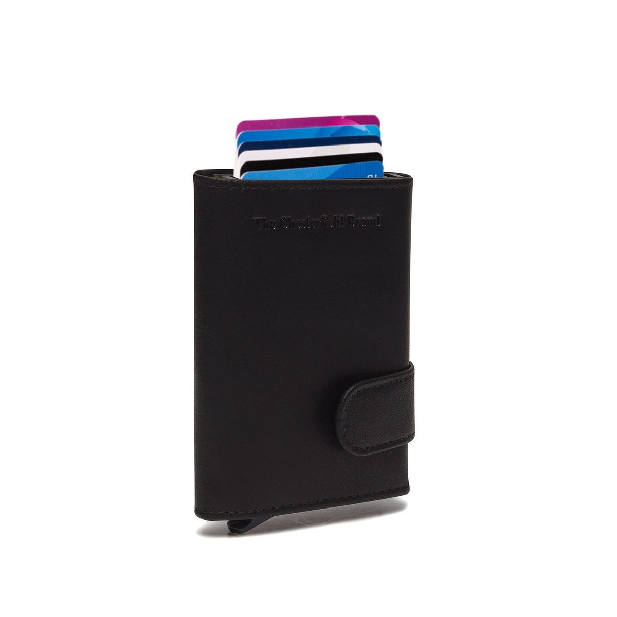 Mannheim Full-Grain Leather Card Holder til Kvinder in Classic 100% Full-Grain Leather - Full Exterior Front Profile View | Buy Online