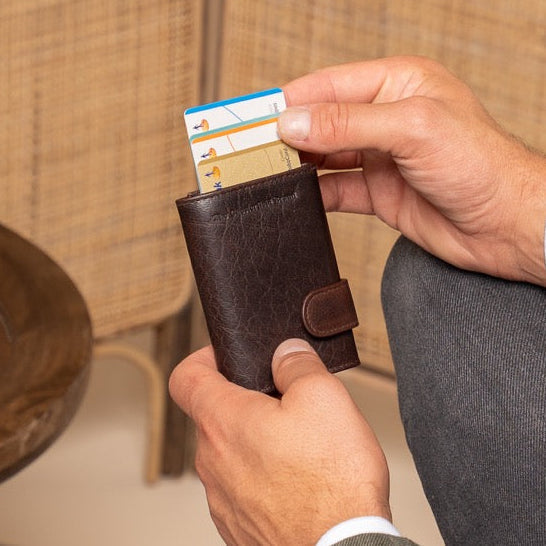 Mannheim Full-Grain Leather Card Holder til Kvinder – alternate product view 2