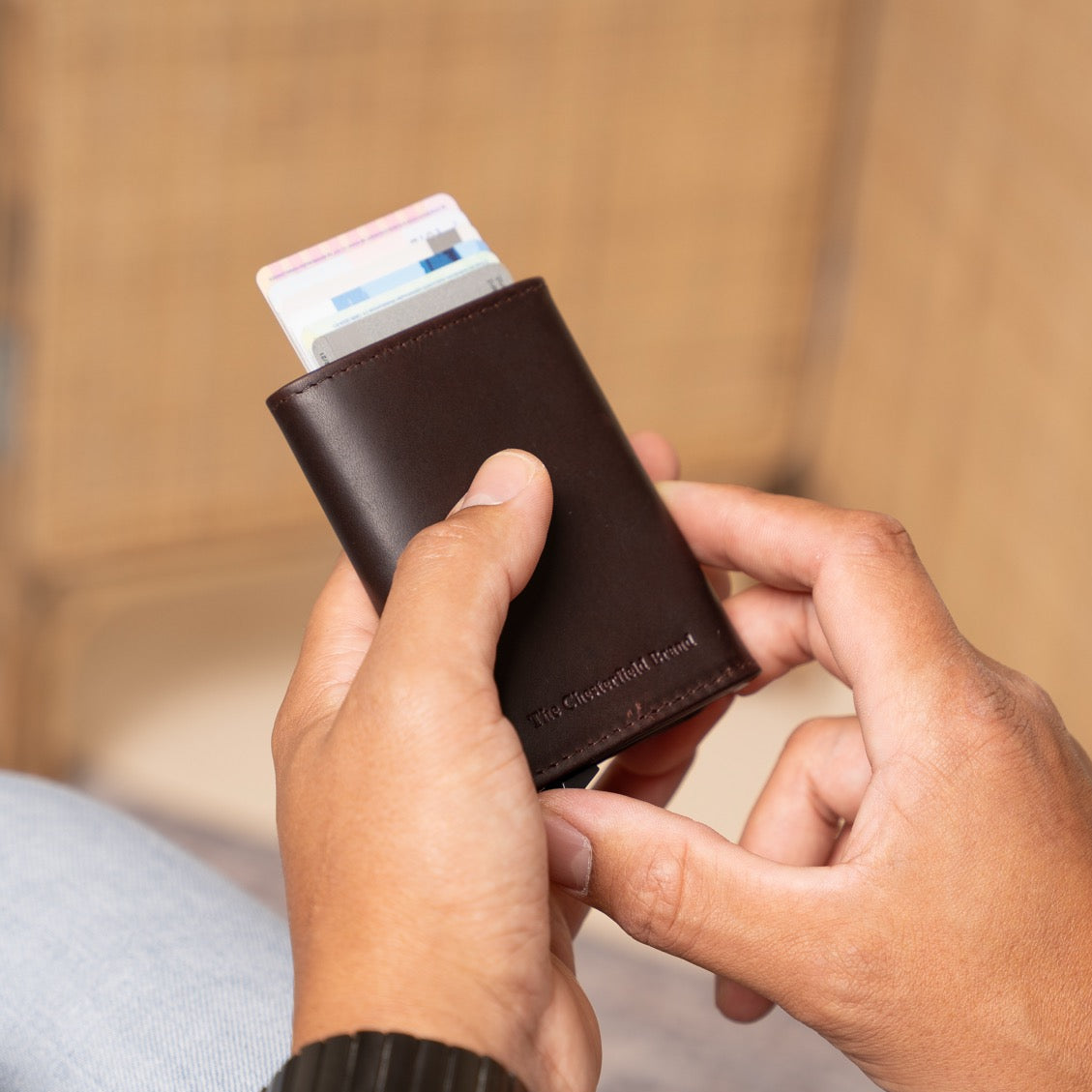 Palma Full-Grain Leather Card Holder til Kvinder – alternate product view 2